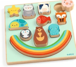 Djeco Encajable Puzz & Boom Rainbow ·*Niños Puzzles Djeco|Puzzles De Animales