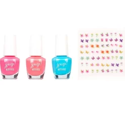 Souza Esmalte de Uñas 3 colores + Stickers Elfo·*Niños Pintauñas Para Niñas Y Niños|Disfraces Infantiles