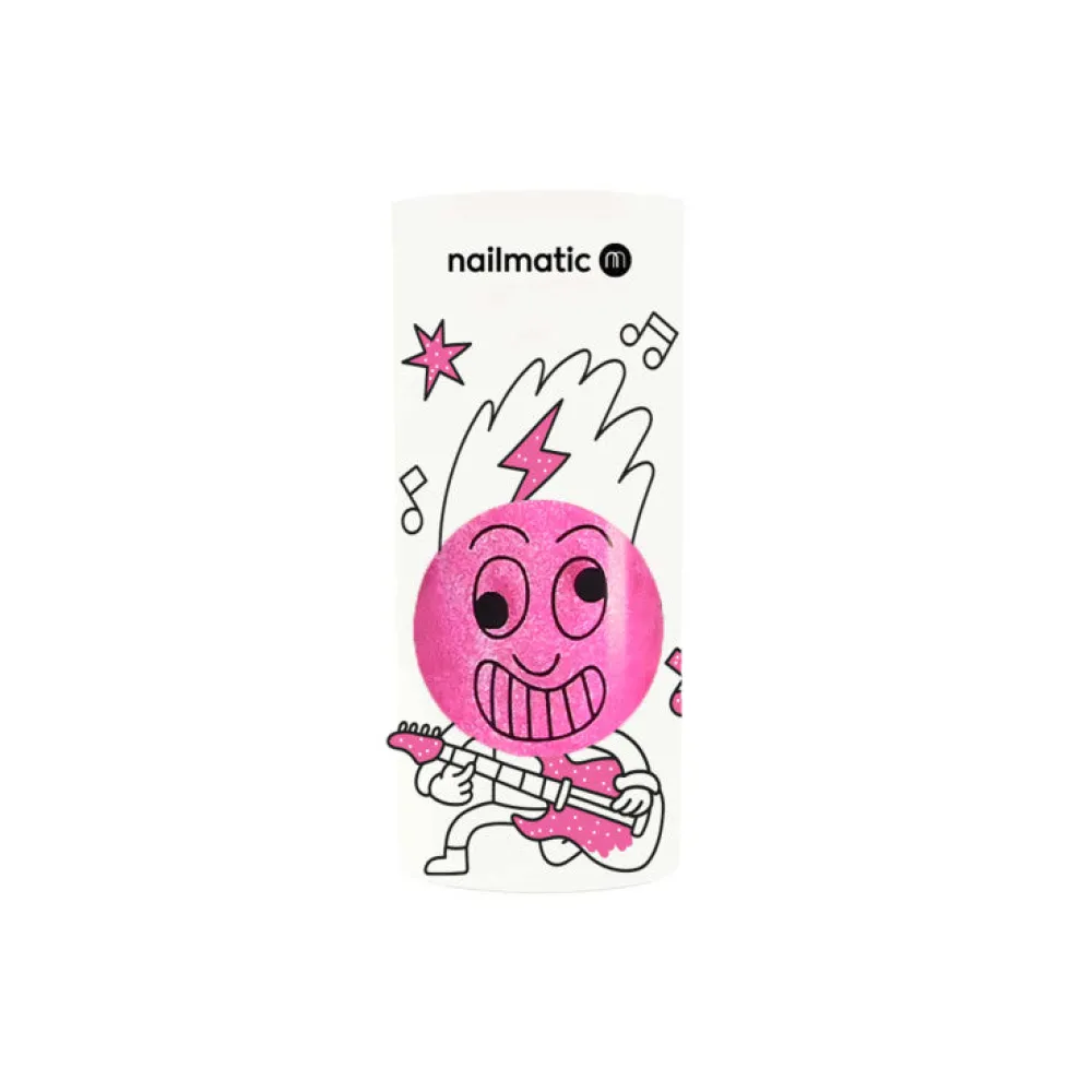 Nailmatic Esmalte de Uñas Glitter Fluo Pink ·*Niños Pintauñas Para Niñas Y Niños|Disfraces Infantiles