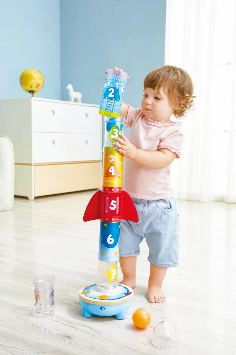 Hape Estación Espacial Apilable ·*Niños Juguetes De Madera Para Niños