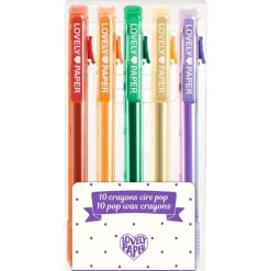 Djeco Estuche 5 lapices de cera pop*Niños Bolis, Lápices Y Rotus