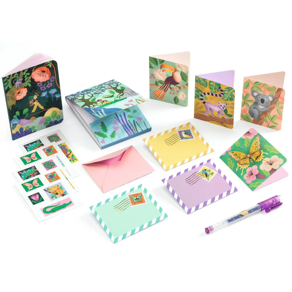 Djeco Estuche de papelería Marie · Lovely Paper*Niños Kit De Manualidades