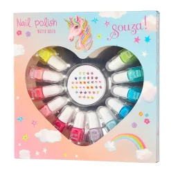 Souza Estuche Esmalte de Uñas 12 colores + Stickers ·*Niños Pintauñas Para Niñas Y Niños|Disfraces Infantiles