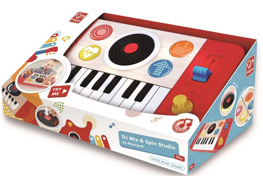 Hape Estudio DJ de mezcla y pinchadiscos ·*Niños Juguetes Montessori|Juguetes De Madera Para Niños