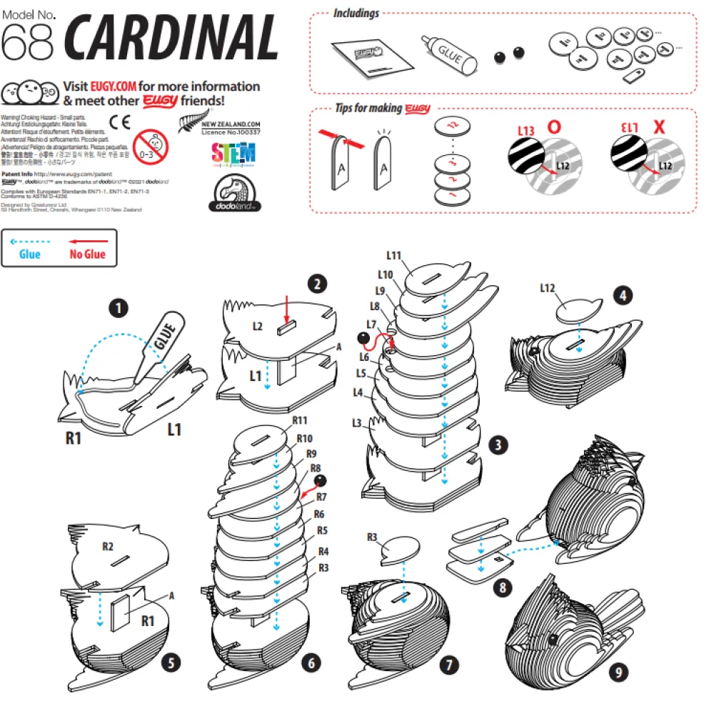 EUGY · Cardenal*Niños Kit De Manualidades