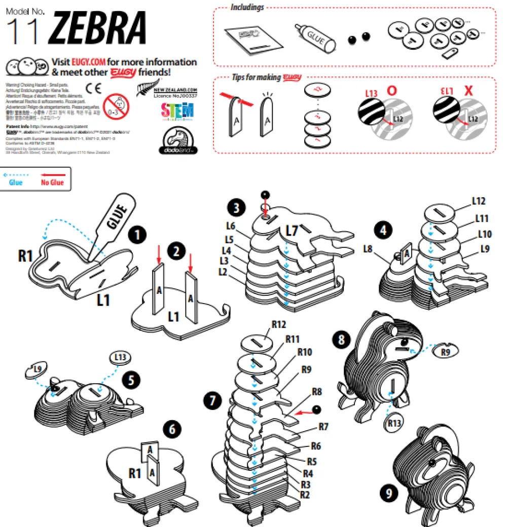 EUGY · Cebra*Niños Kit De Manualidades