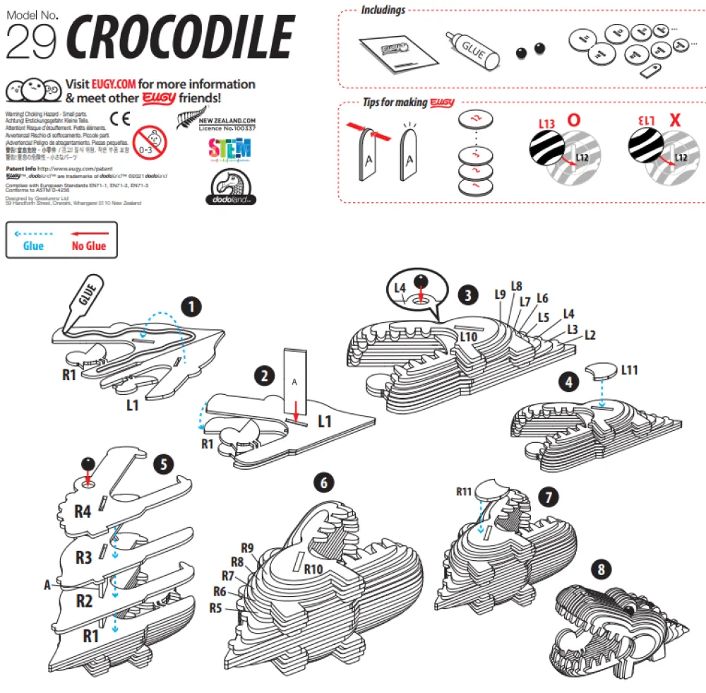 EUGY · Cocodrilo*Niños Kit De Manualidades