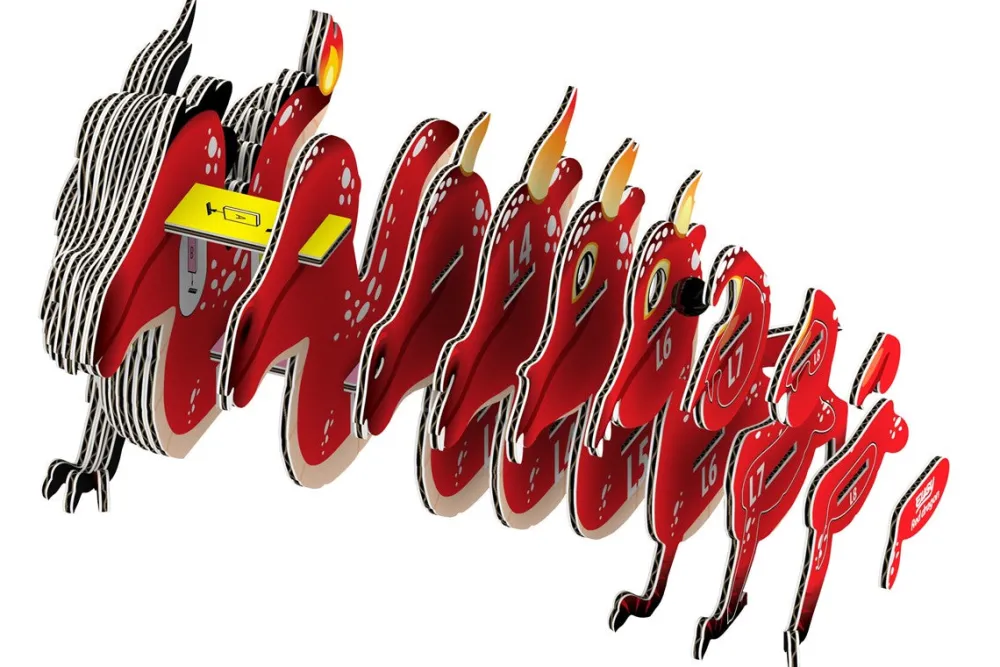 EUGY · Dragón Rojo*Niños Kit De Manualidades