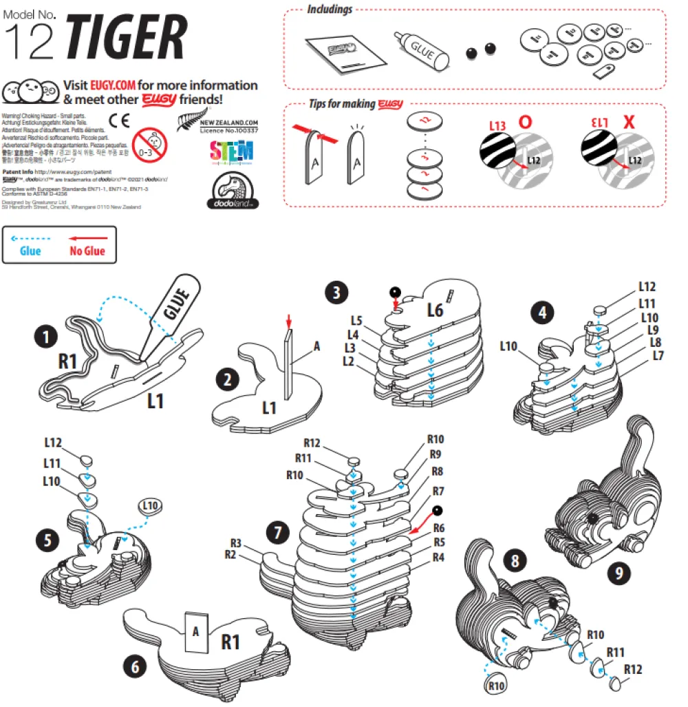 EUGY · Tigre*Niños Kit De Manualidades
