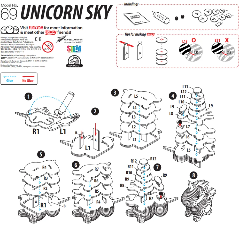 EUGY · Unicornio Celeste*Niños Kit De Manualidades
