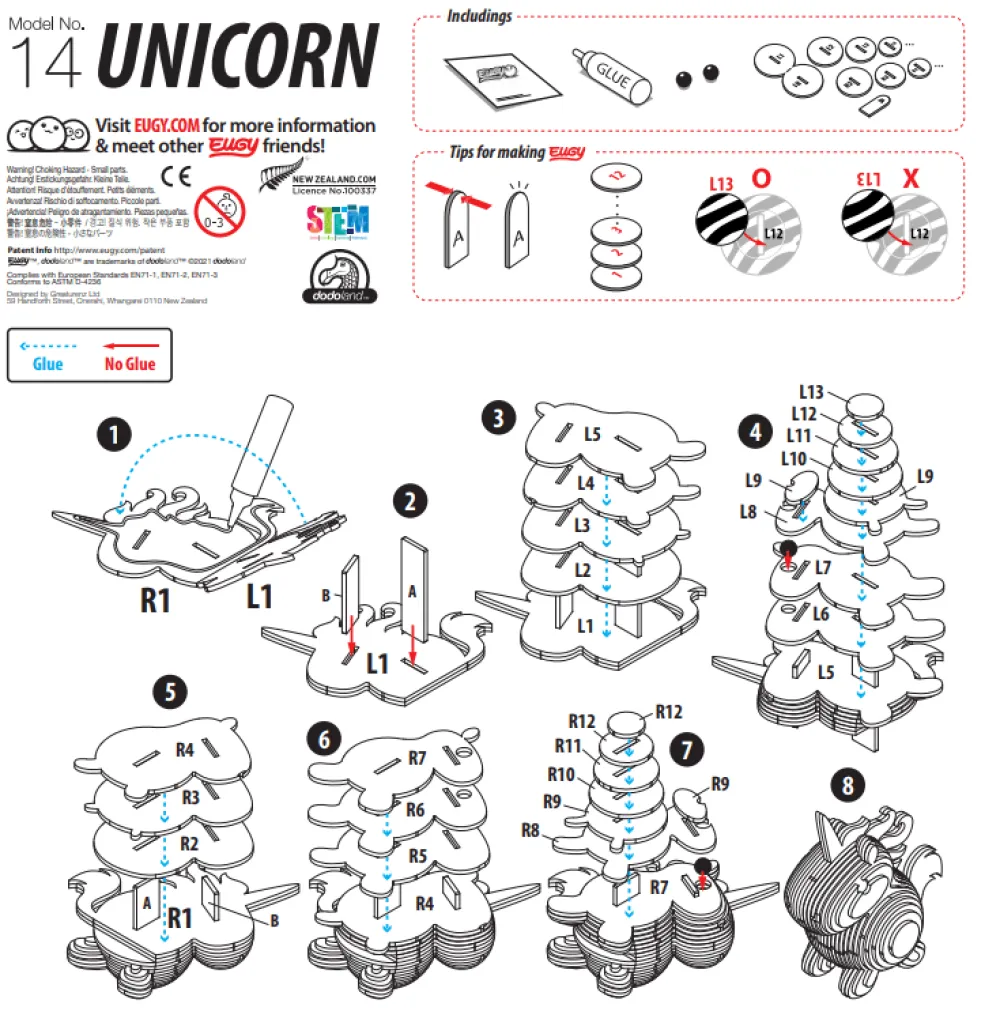 EUGY · Unicornio Rosa*Niños Kit De Manualidades
