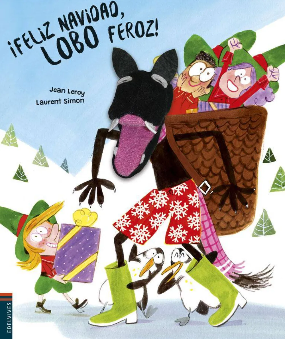 Edelvives ¡Feliz Navidad, lobo feroz!*Niños Libros De Navidad Para Niños|Libros De Texturas Para Bebés