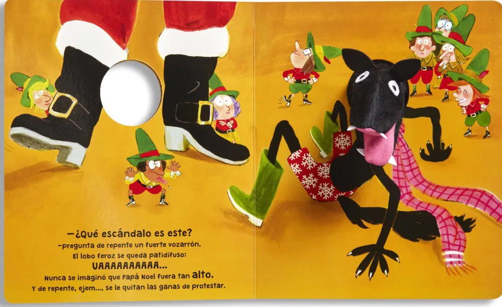 Edelvives ¡Feliz Navidad, lobo feroz!*Niños Libros De Navidad Para Niños|Libros De Texturas Para Bebés
