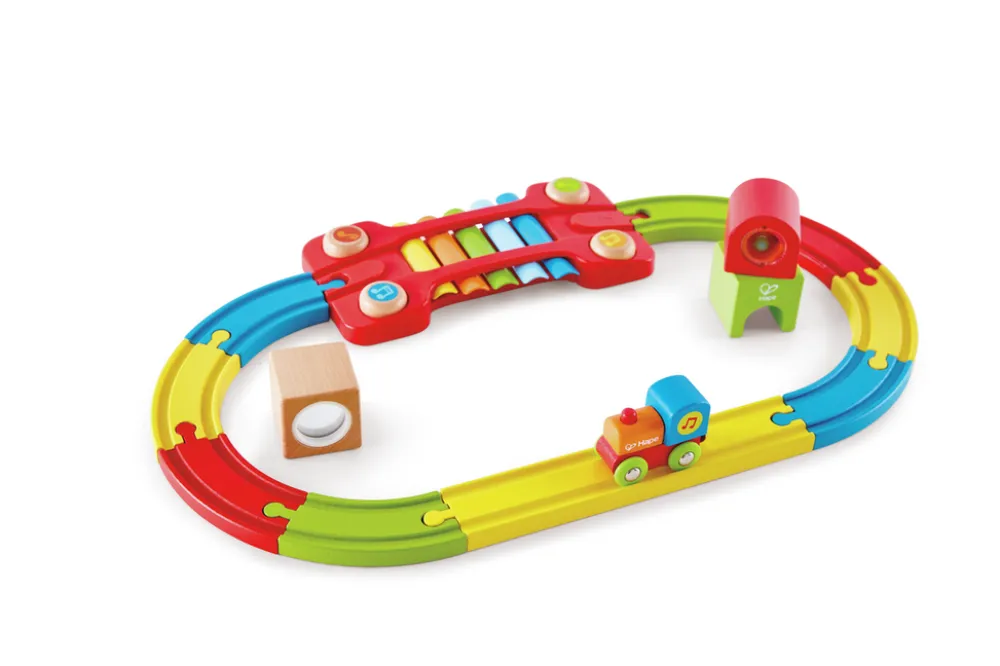 Hape Ferrocarril de los sentidos ·*Niños Juguetes Waldorf|Juguetes Montessori