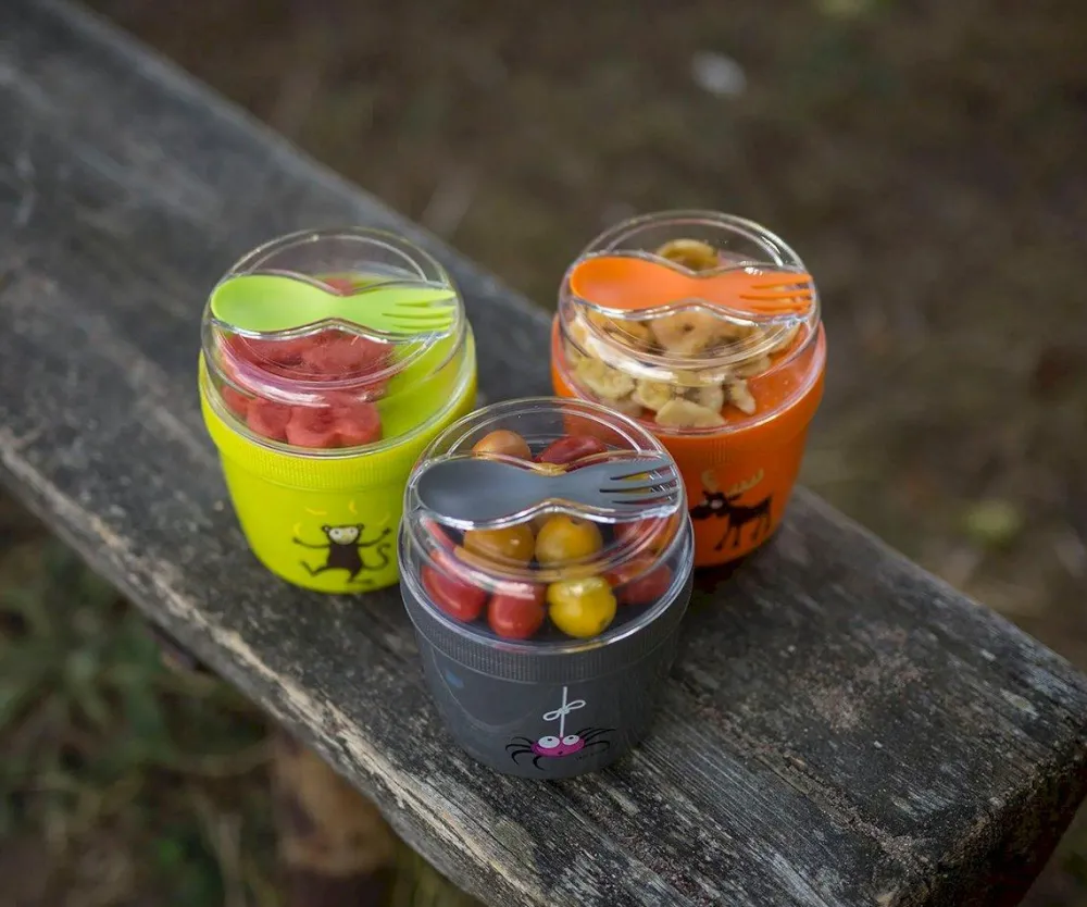 Carl Oscar Fiambrera Snack N'ice Cup L Araña Grey ·* Cajas De Almuerzo Infantil·Tuppers Fresquitos|Cajas De Almuerzo Infantil·Con Compartimentos