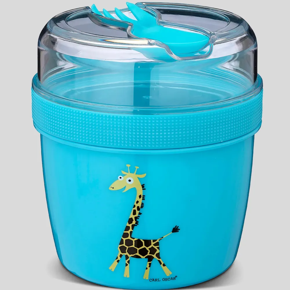 Carl Oscar Fiambrera Snack N'ice Cup L Jirafa Turquesa ·* Cajas De Almuerzo Infantil·Tuppers Fresquitos|Cajas De Almuerzo Infantil·Con Compartimentos
