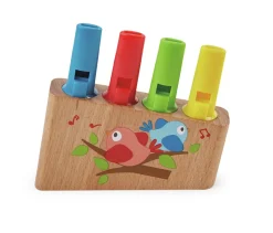 Hape Flauta de cuatro tubos ·*Niños Juguetes Musicales|Juguetes Waldorf
