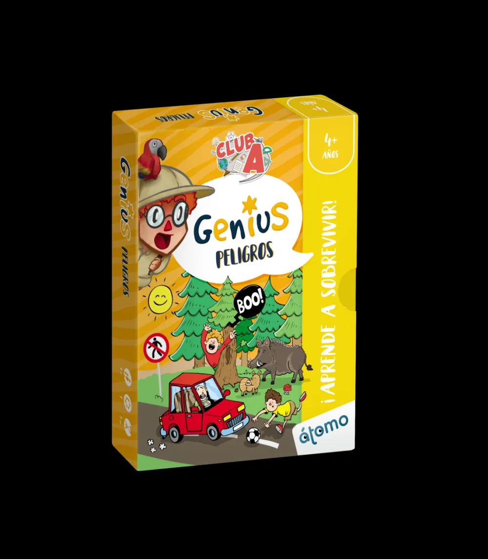 Átomo Games Genius Club A - Peligros*Niños Libros Pasatiempos Para Niños Y Niñas|Átomo Games