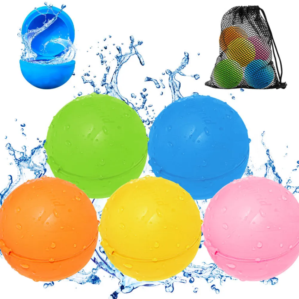 SOPPYCID Globos agua reutilizables SOLID opacos · 6 uds*Niños Juguetes De Piscina|Juguetes De Piscina