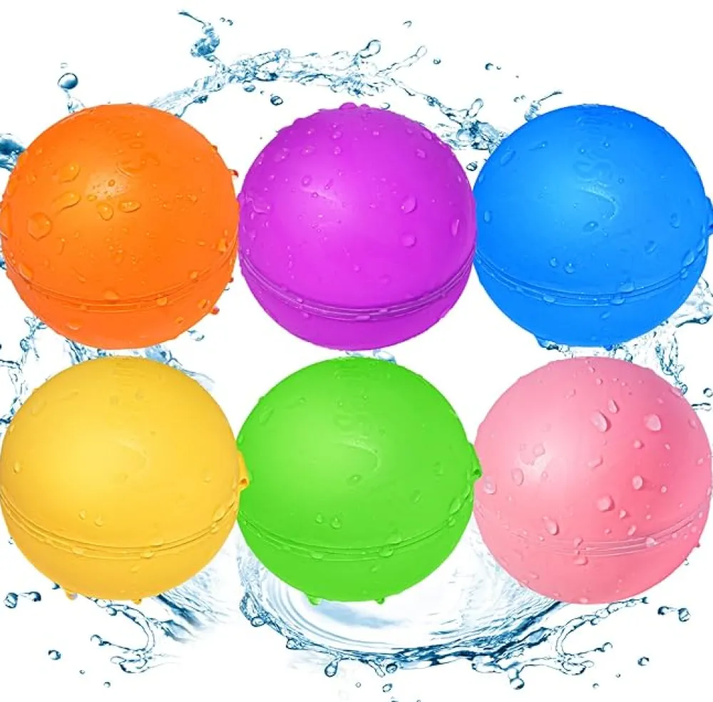 SOPPYCID Globos agua reutilizables SOLID opacos · 6 uds*Niños Juguetes De Piscina|Juguetes De Piscina