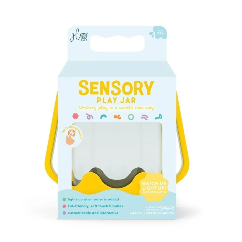 Glo Pals GloPals Jarra sensorial Amarilla*Niños Juguetes De Baño|Glo Pals - Cubos De Luz Para El Baño