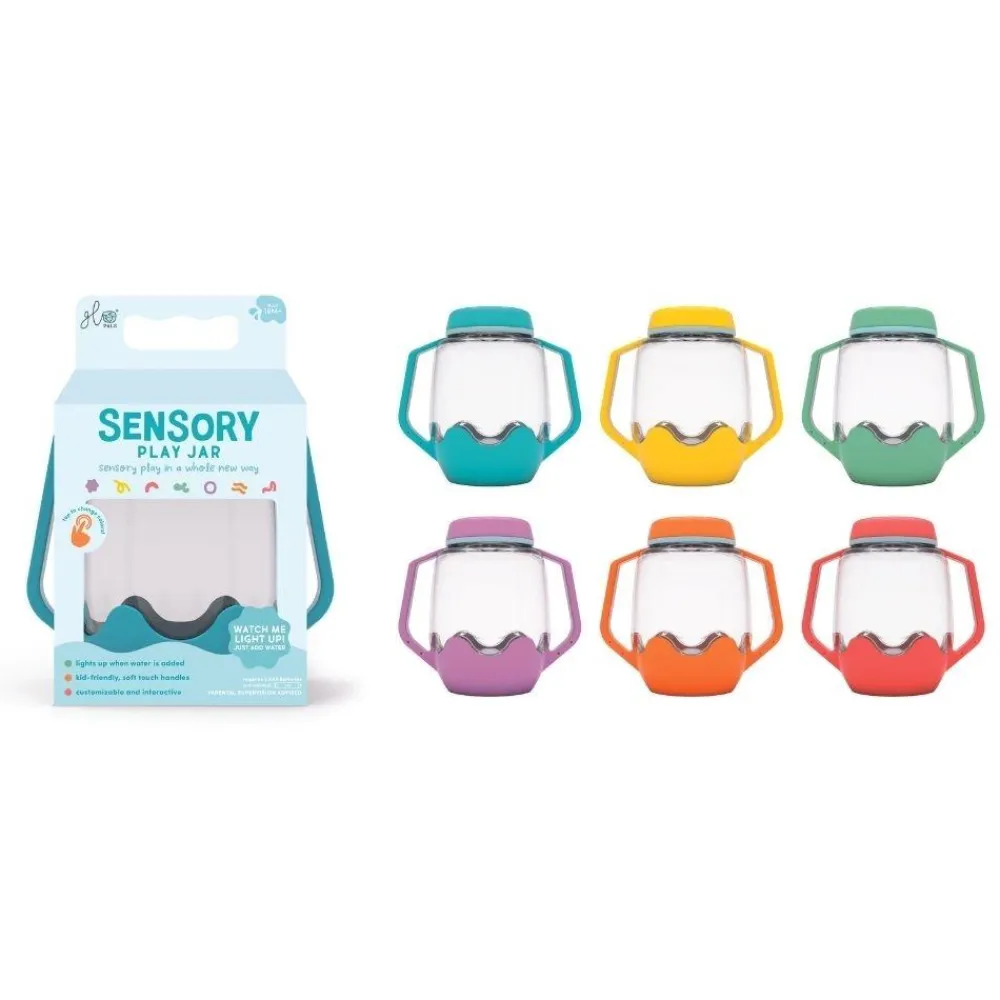 Glo Pals GloPals Jarra sensorial Amarilla*Niños Juguetes De Baño|Glo Pals - Cubos De Luz Para El Baño