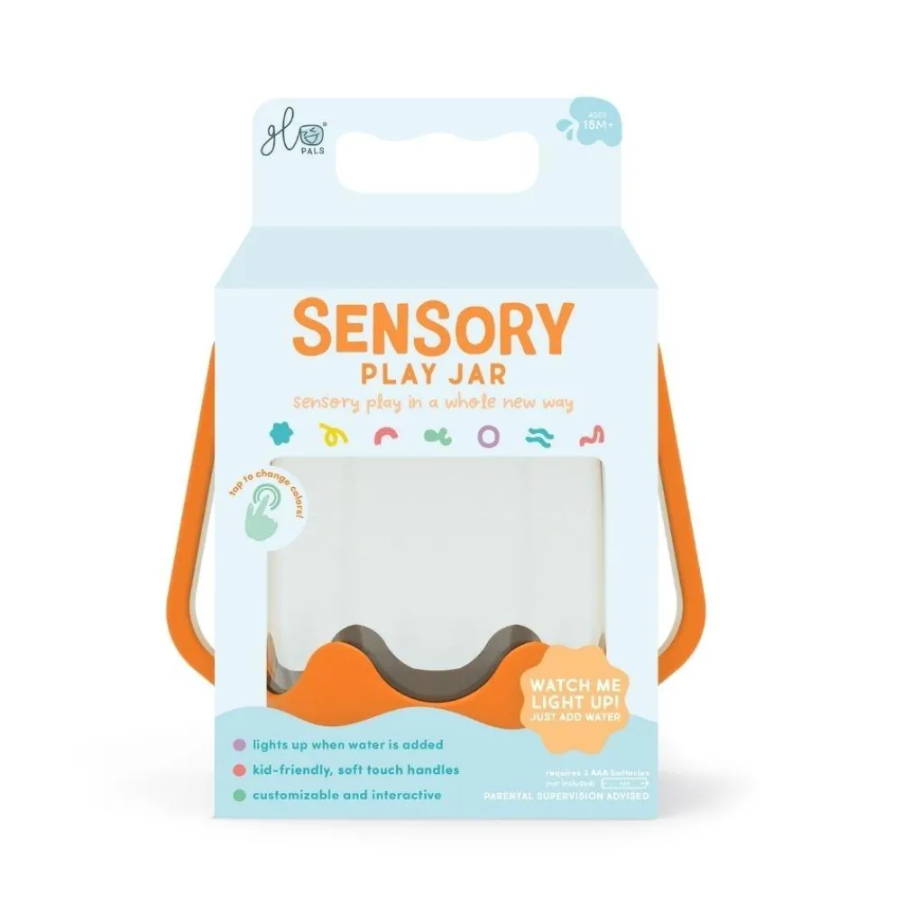 Glo Pals GloPals Jarra sensorial Naranja*Niños Juguetes De Baño|Glo Pals - Cubos De Luz Para El Baño