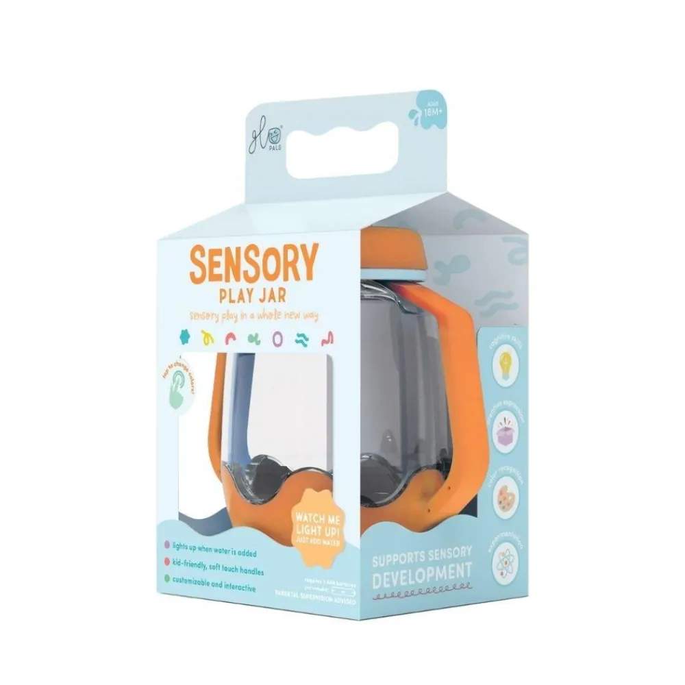 Glo Pals GloPals Jarra sensorial Naranja*Niños Juguetes De Baño|Glo Pals - Cubos De Luz Para El Baño