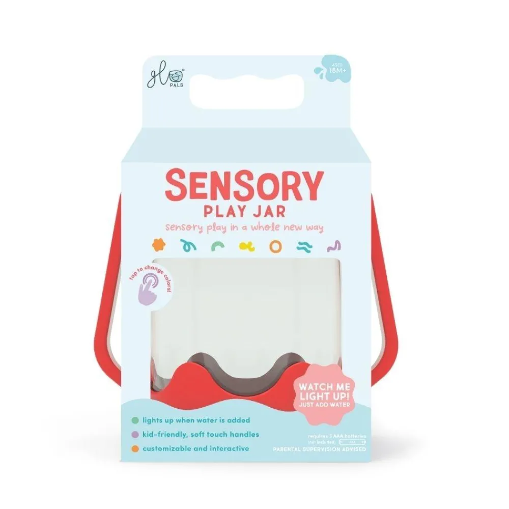 Glo Pals GloPals Jarra sensorial Roja*Niños Juguetes De Baño|Glo Pals - Cubos De Luz Para El Baño