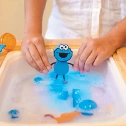 Glo Pals GloPals Set Personaje Cookie Monster Azul + 2 Cubos luz*Niños Juguetes De Baño|Glo Pals - Cubos De Luz Para El Baño
