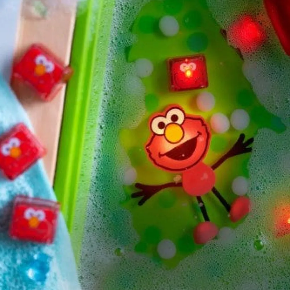 Glo Pals GloPals Set Personaje Elmo Rojo + 2 Cubos luz*Niños Juguetes De Baño|Glo Pals - Cubos De Luz Para El Baño