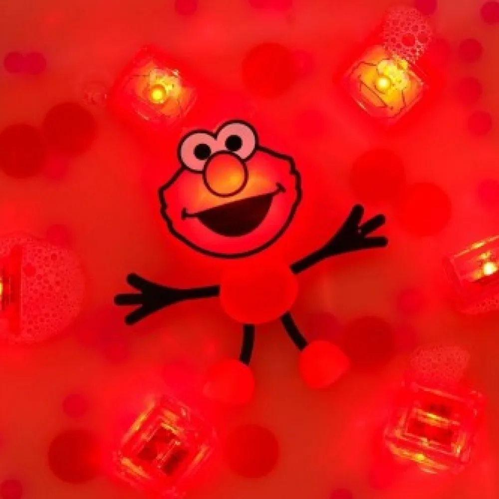 Glo Pals GloPals Set Personaje Elmo Rojo + 2 Cubos luz*Niños Juguetes De Baño|Glo Pals - Cubos De Luz Para El Baño