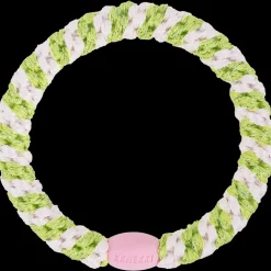 Kknekki Goma de pelo Pink Lime Glitter Stripe* Accesorios Para Pelo