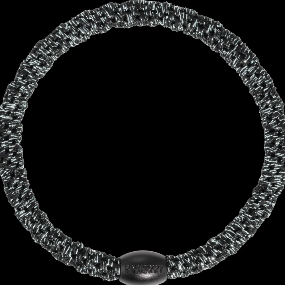 Kknekki Goma de pelo Slim Dark Grey Glitter* Accesorios Para Pelo