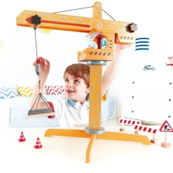 Hape Grúa de madera ·*Niños Juguetes Montessori|Juguetes De Madera Para Niños