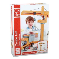 Hape Grúa de madera ·*Niños Juguetes Montessori|Juguetes De Madera Para Niños