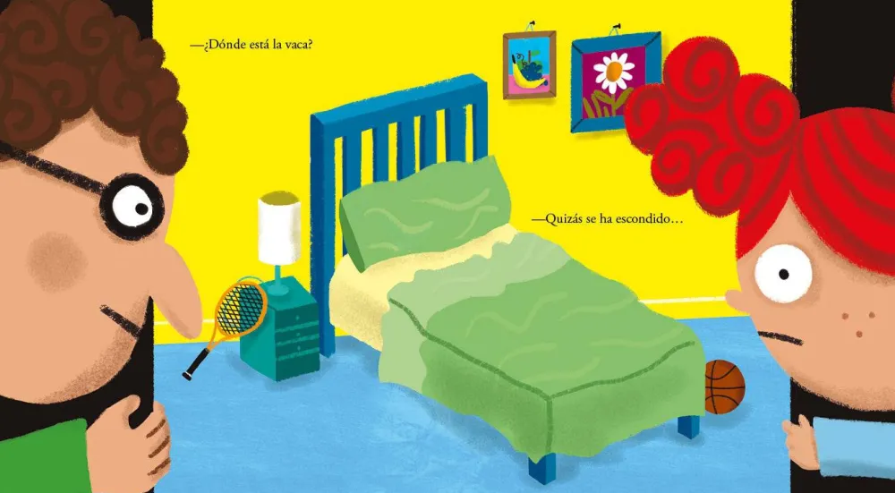 Nubeocho Hay una vaca en mi cama* Álbumes Ilustrados Infantiles