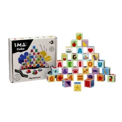 Braintoys Ima Cube It Letras 36 piezas ·*Niños Construcciones Magnéticas