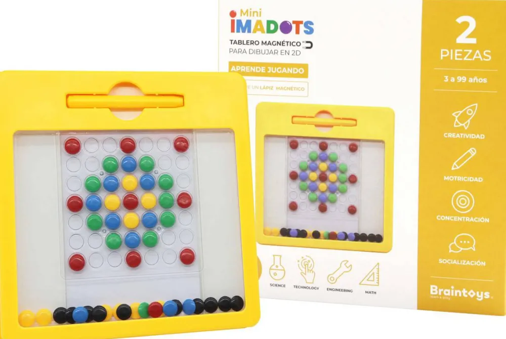 Braintoys Imadots Mini ·*Niños Construcciones Magnéticas|Juegos De Viaje