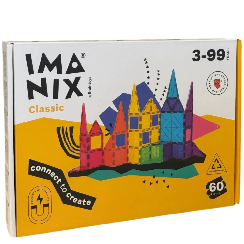 Braintoys Imanix 60 piezas ·*Niños Construcciones Magnéticas|Imanix