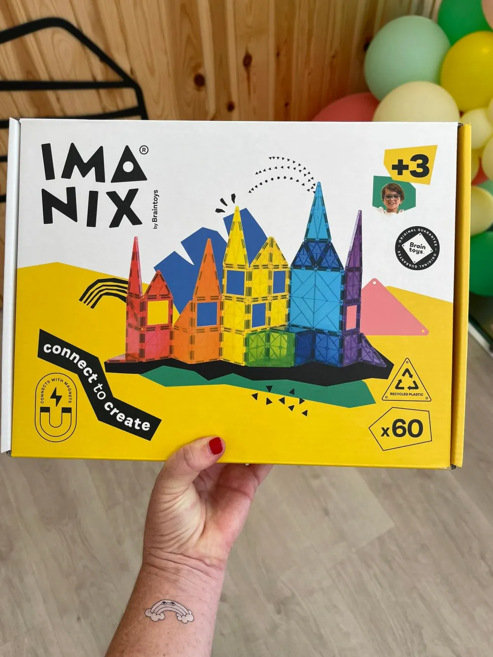 Braintoys Imanix 60 piezas ·*Niños Construcciones Magnéticas|Imanix