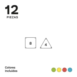 Braintoys Imanix 12 piezas ·*Niños Construcciones Magnéticas|Imanix