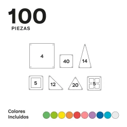 Braintoys Imanix 100 piezas ·*Niños Construcciones Magnéticas|Imanix