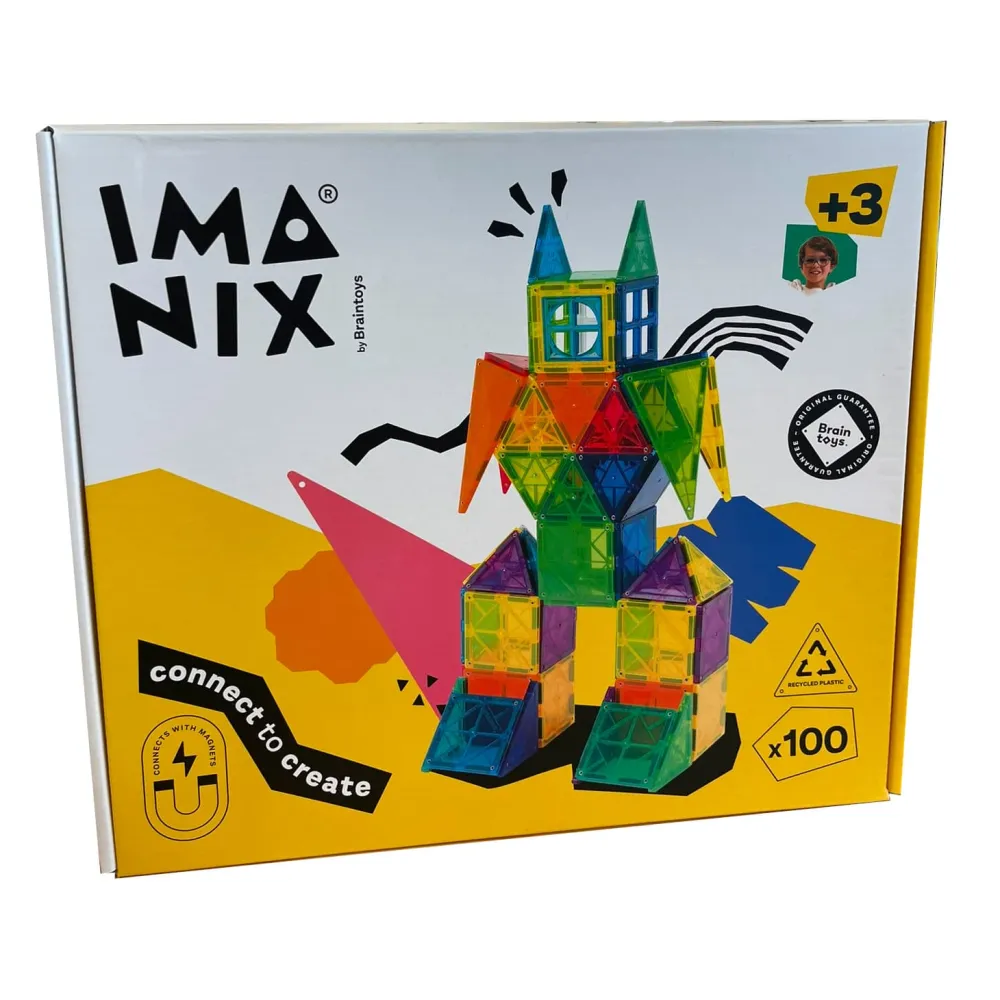 Braintoys Imanix 100 piezas ·*Niños Construcciones Magnéticas|Imanix