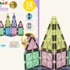 Braintoys Imanix Glitter 12 piezas ·*Niños Construcciones Magnéticas|Imanix