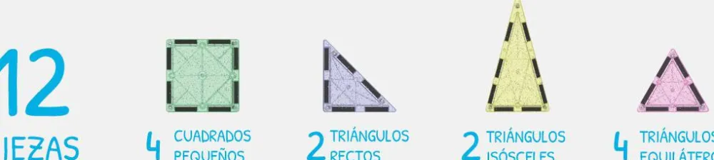 Braintoys Imanix Glitter 12 piezas ·*Niños Construcciones Magnéticas|Imanix