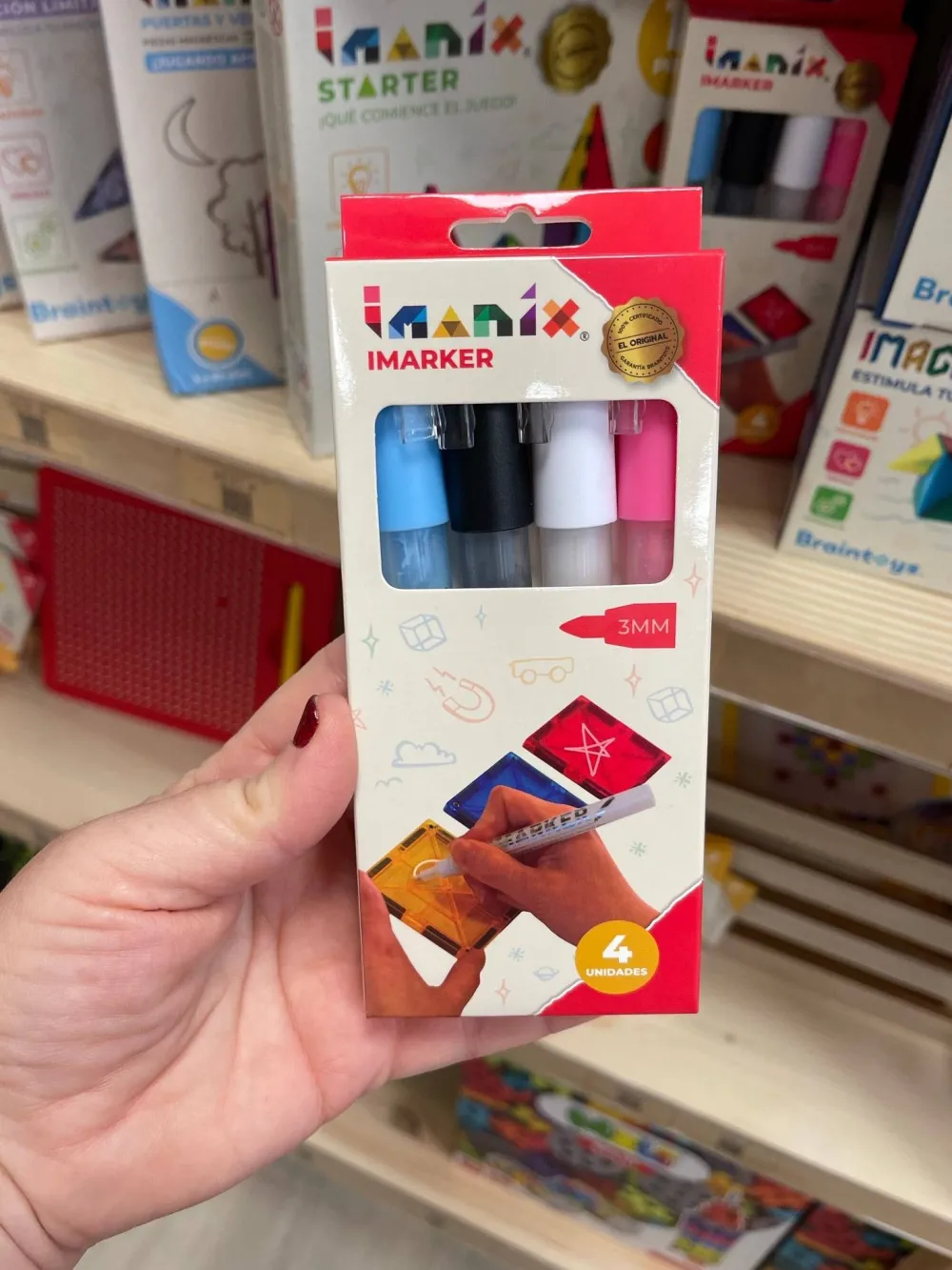 Braintoys Imanix Imarker 4 colores ·*Niños Construcciones Magnéticas|Imanix