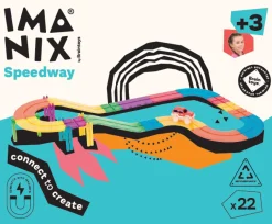 Braintoys Imanix Pista 22 piezas ·*Niños Construcciones Magnéticas|Imanix