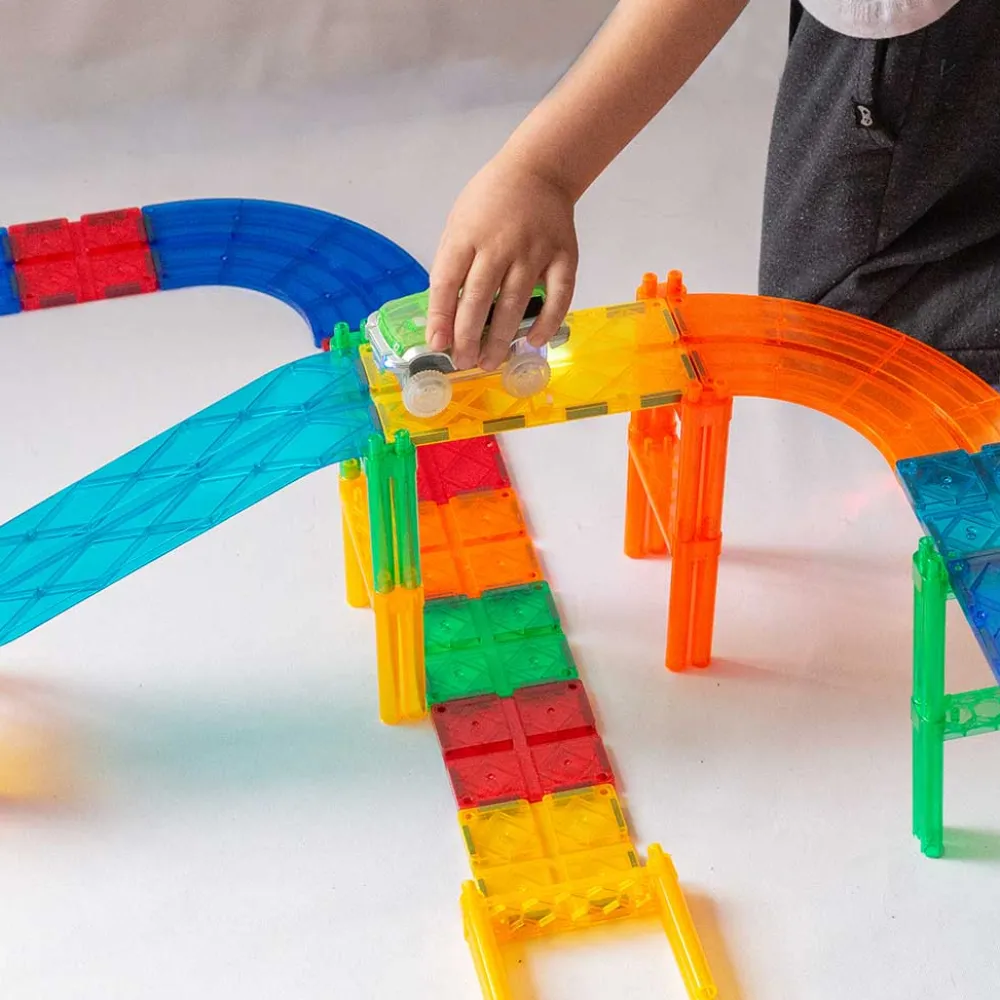 Braintoys Imanix Pista de Carreras 105 piezas ·*Niños Construcciones Magnéticas|Imanix