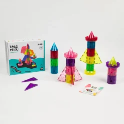 Braintoys Imanix Rocket Castle 64 piezas ·*Niños Construcciones Magnéticas|Imanix